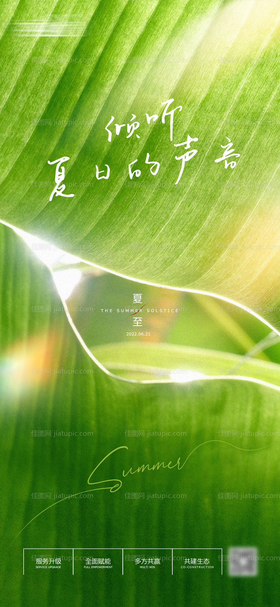 二十四节气夏至海报-源文件