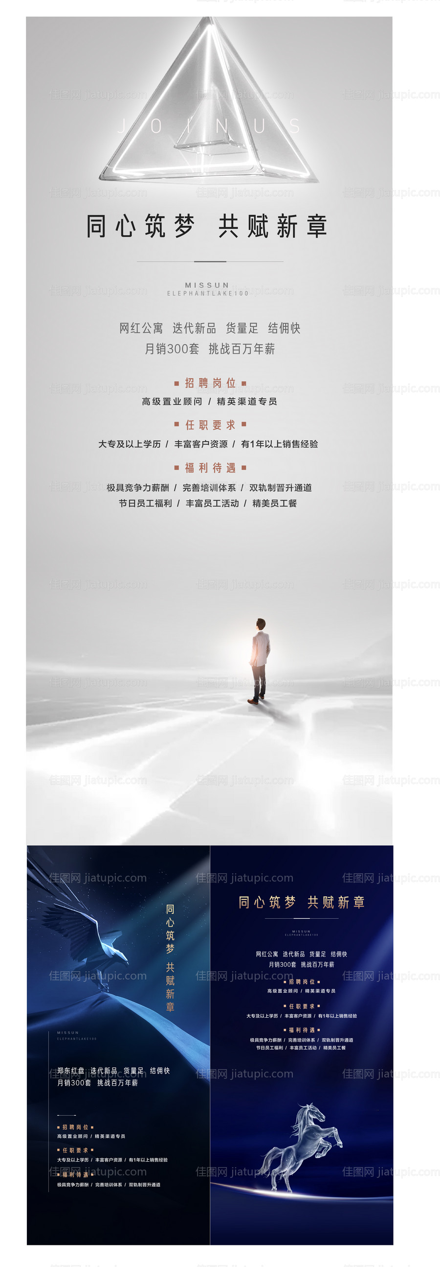 地产招聘移动端海报系列-源文件