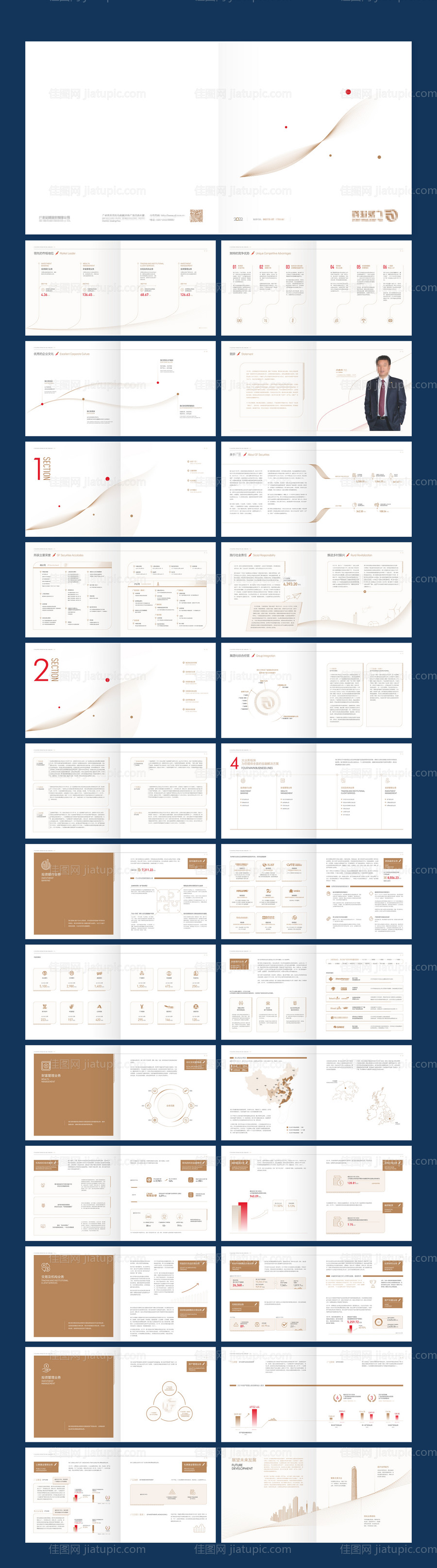 金融证券理财宣传画册-源文件