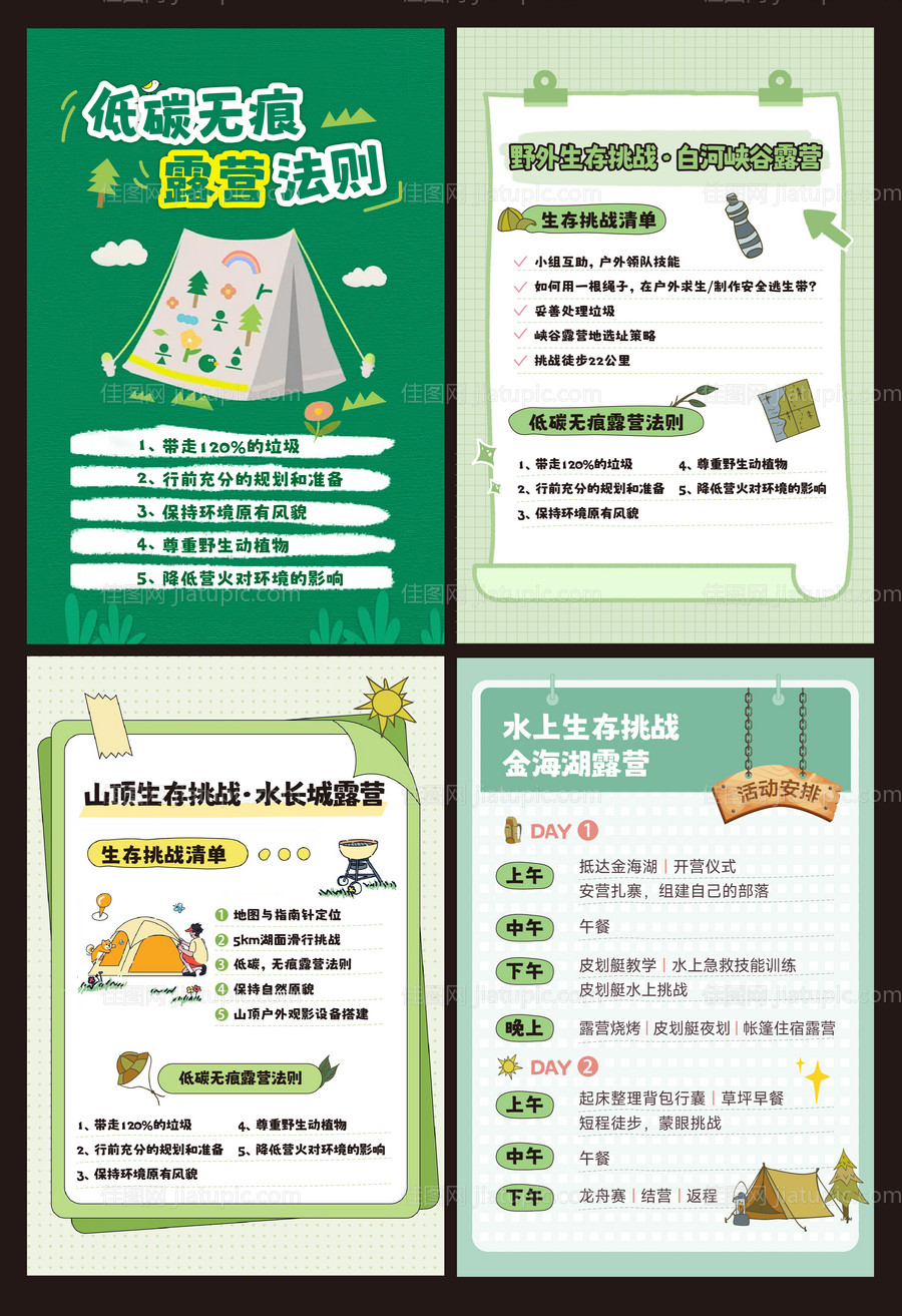 露营清单小贴士系列海报-源文件