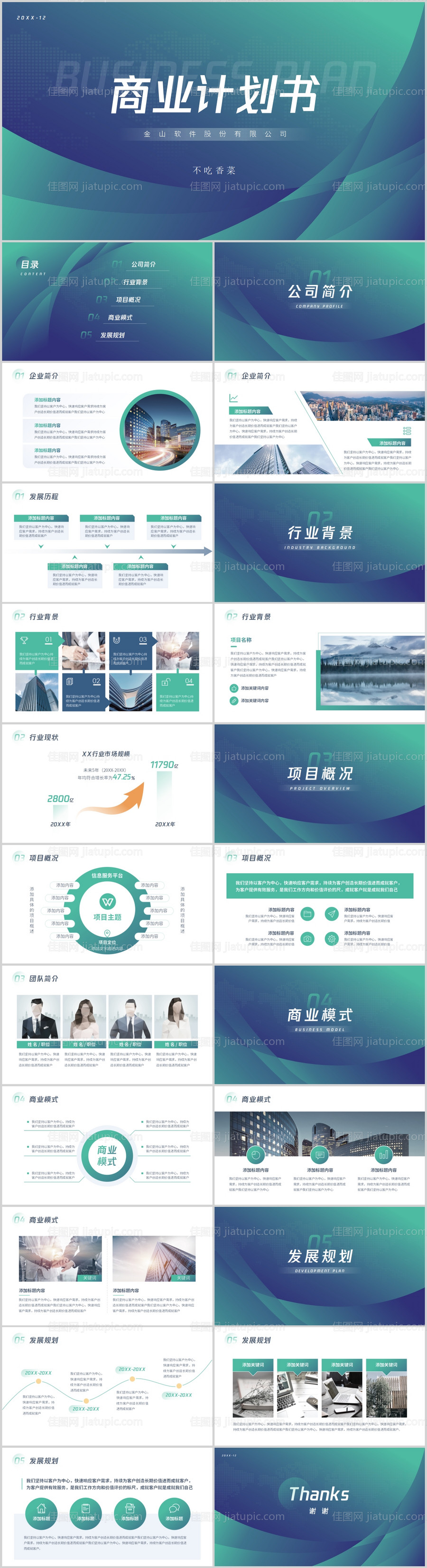 绿色科技商业计划书PPT-源文件