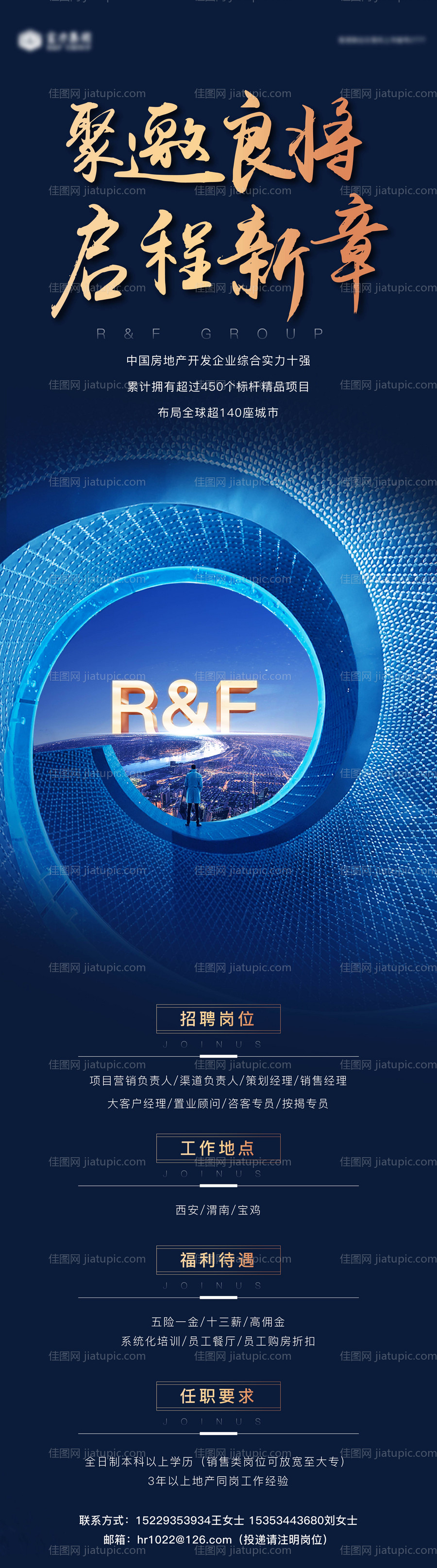 地产招聘创意长图海报-源文件