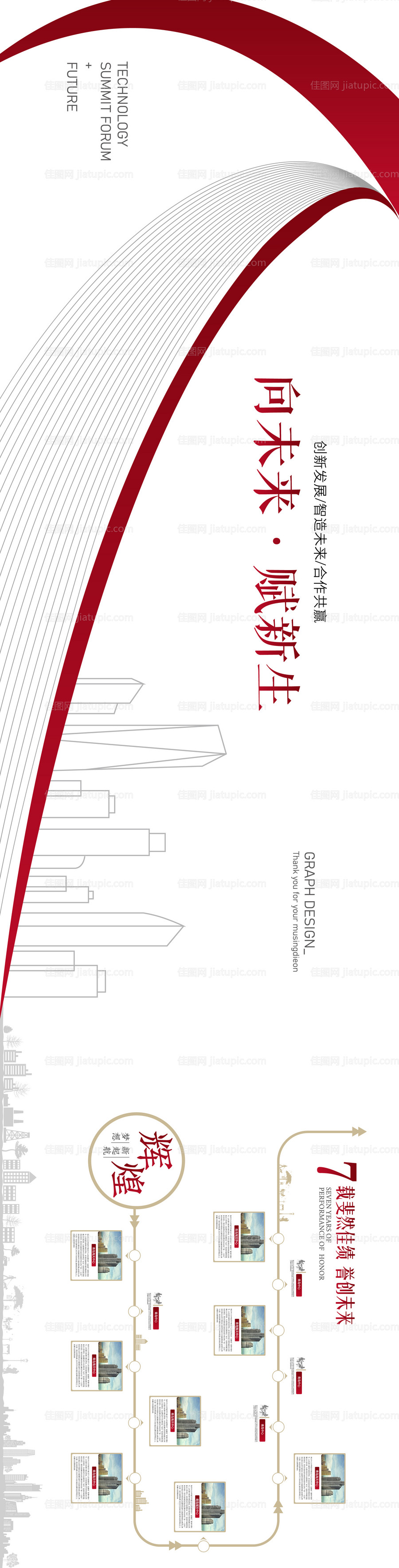 企业发展历程品牌墙-源文件