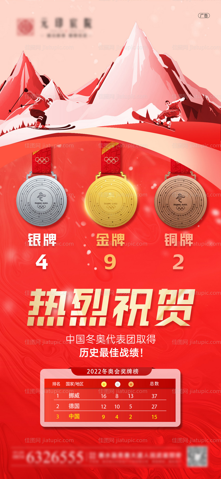 冬奥收官奖牌榜-源文件