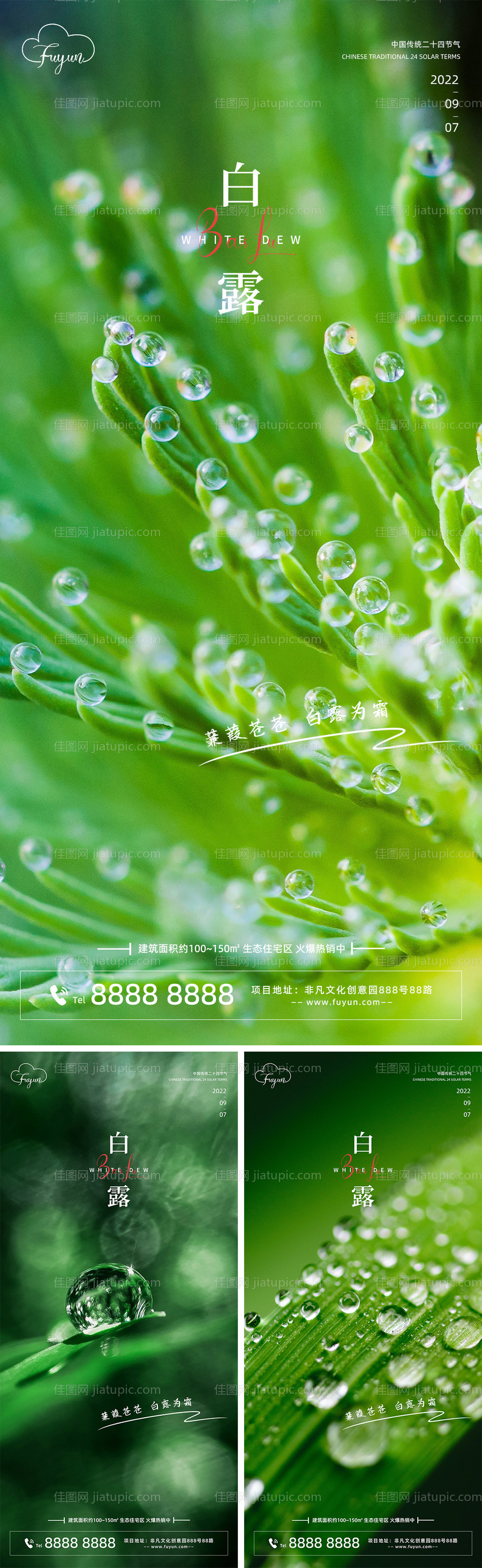 地产白露节气海报-源文件