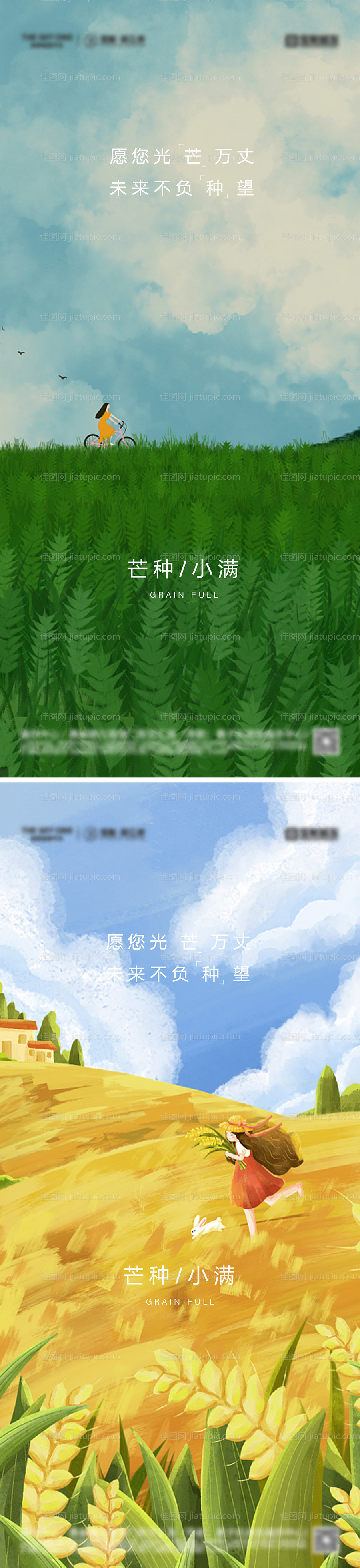 芒种小满节气海报-源文件