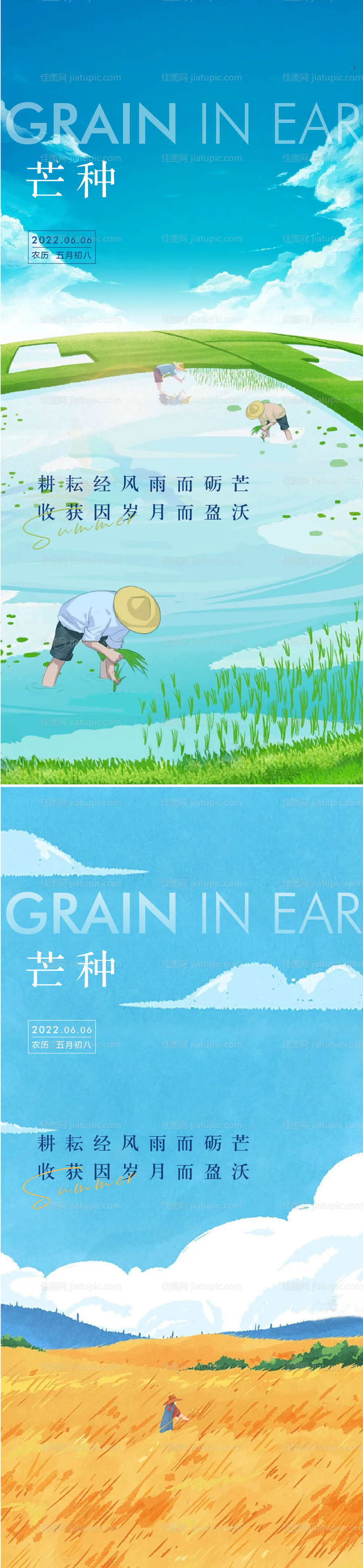 地产芒种海报-源文件