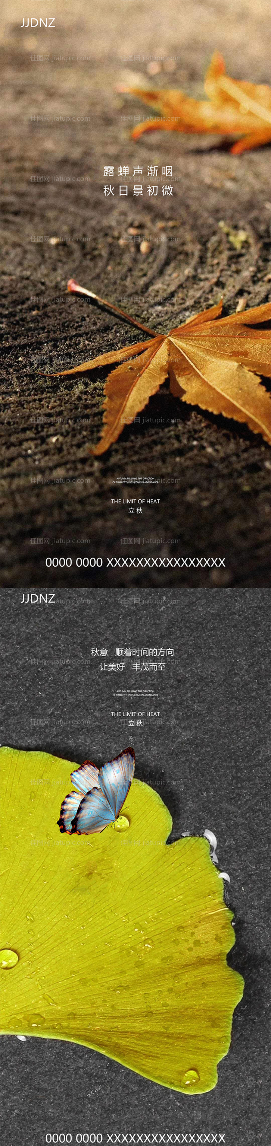 立秋节气系列海报-源文件