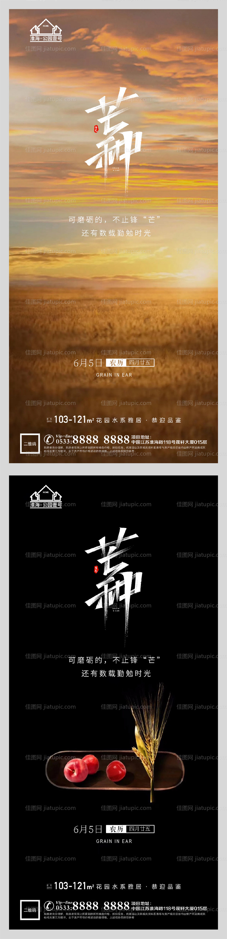 地产节气芒种海报-源文件