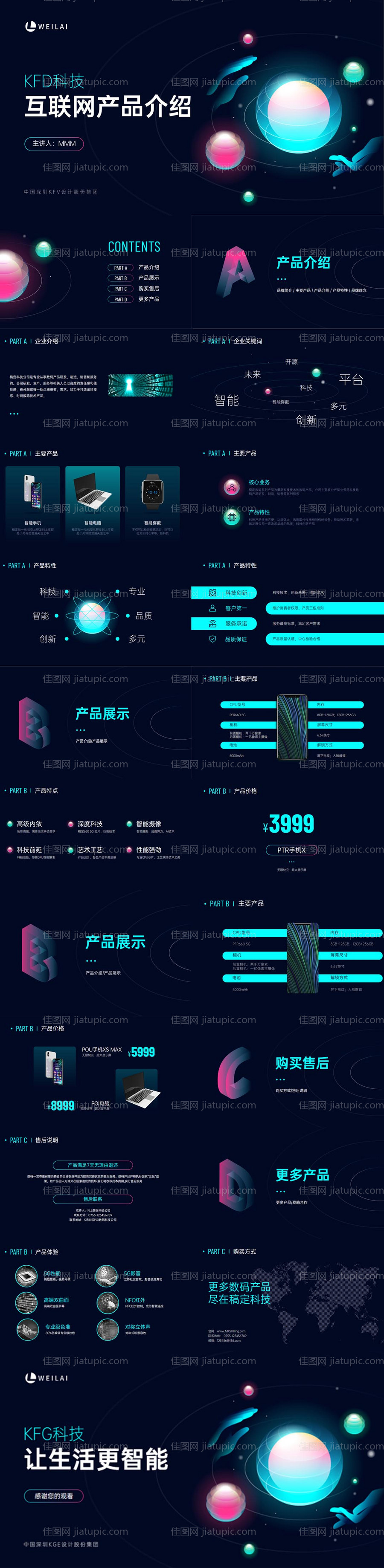 创意科技风互联网产品介绍PPT-源文件