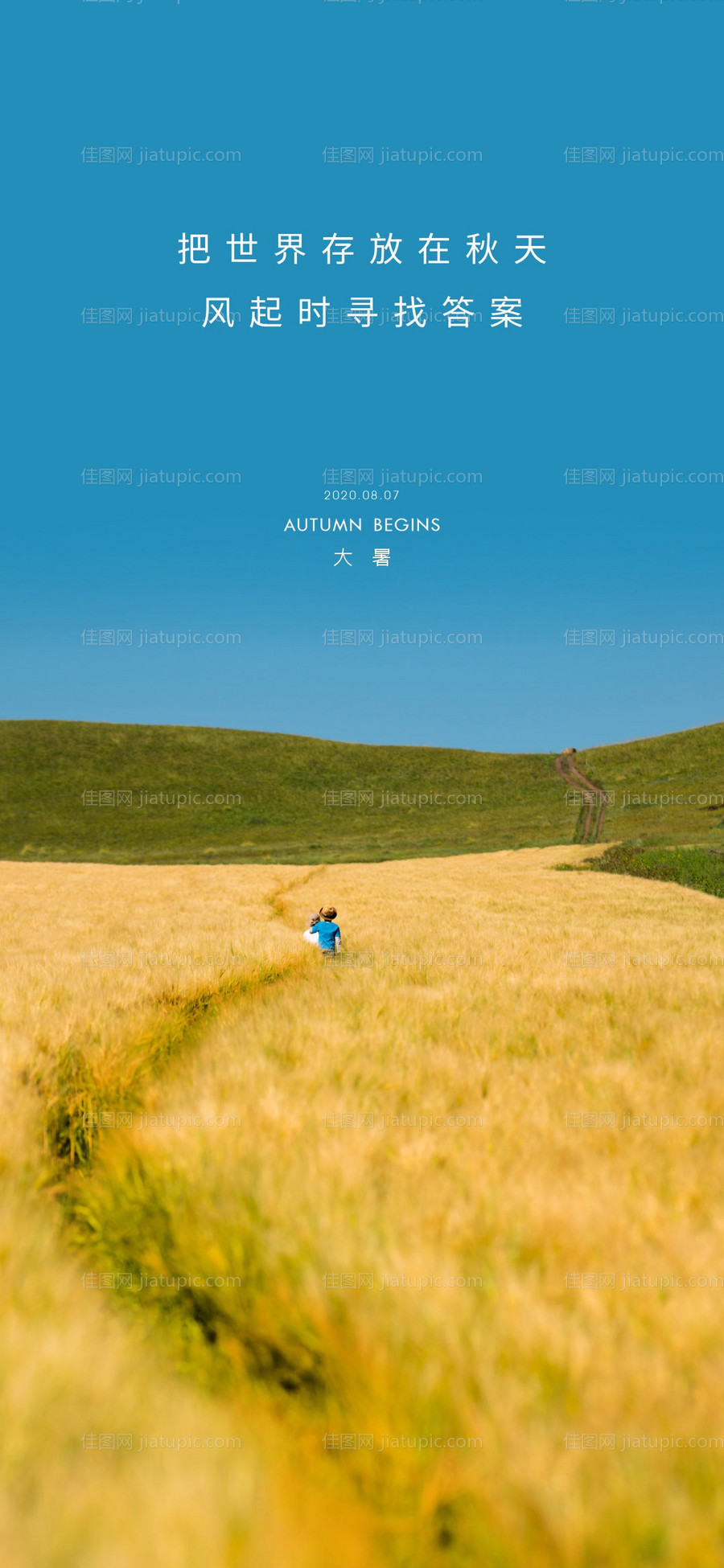 立秋节气海报-源文件