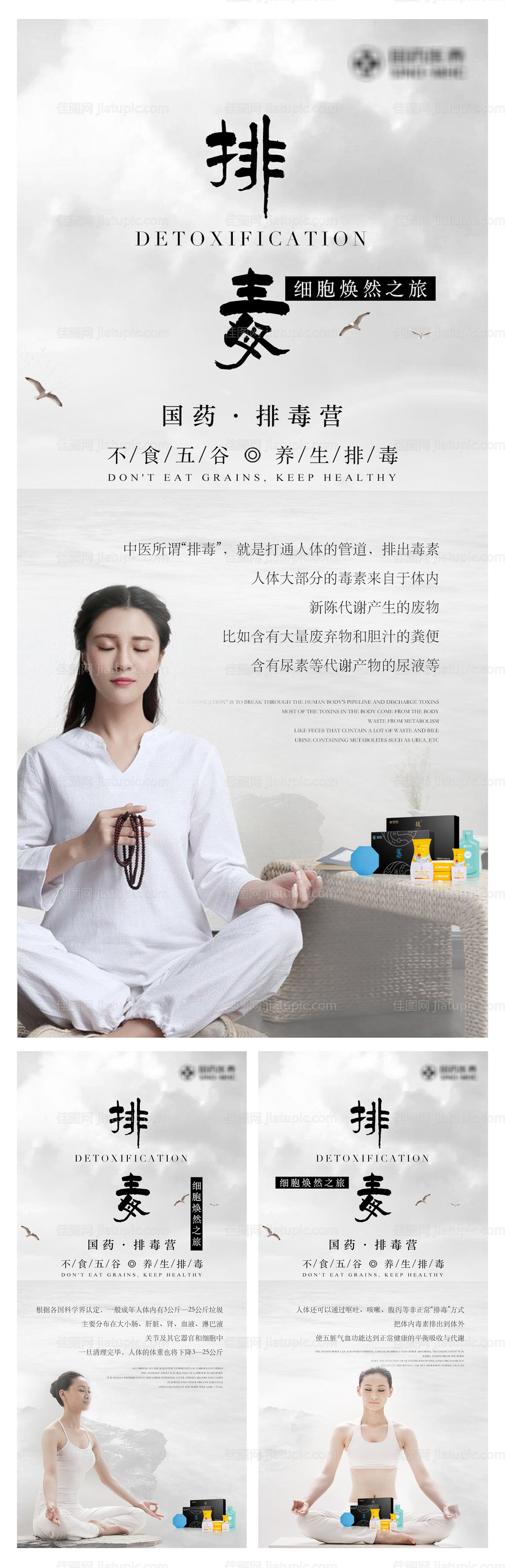 中医排毒养生海报-源文件