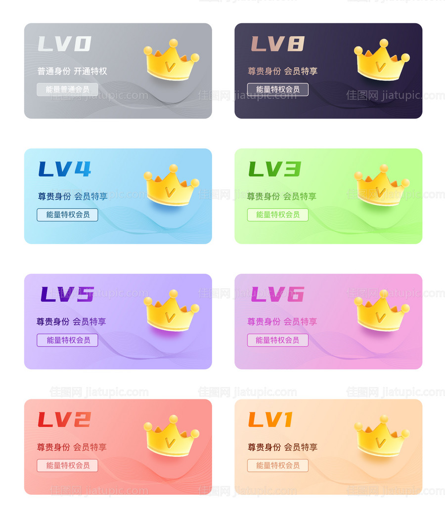 会员等级卡片-源文件