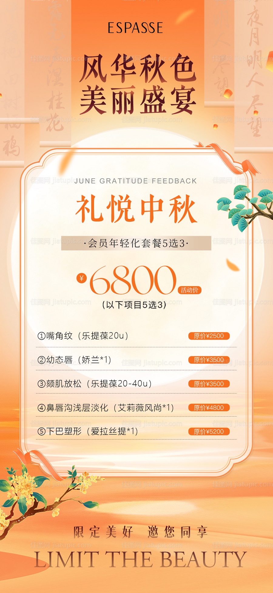 中秋节医美活动海报-源文件