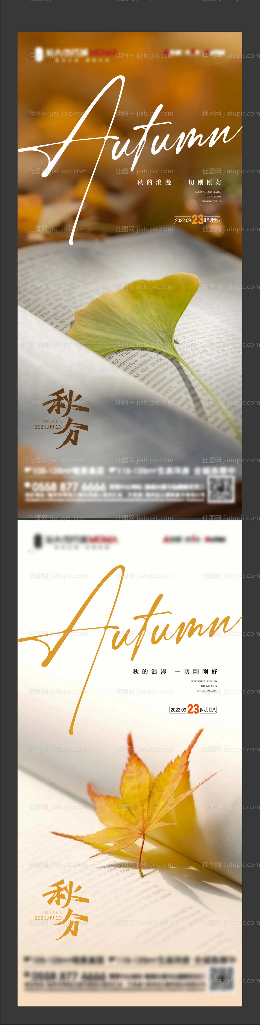 秋分创意系列海报-源文件