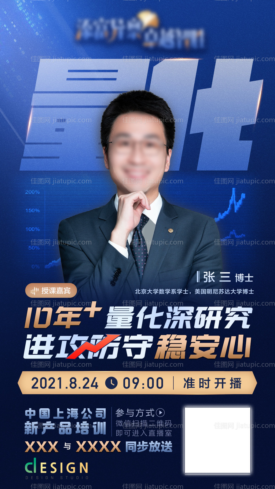 金融直播人物海报-源文件