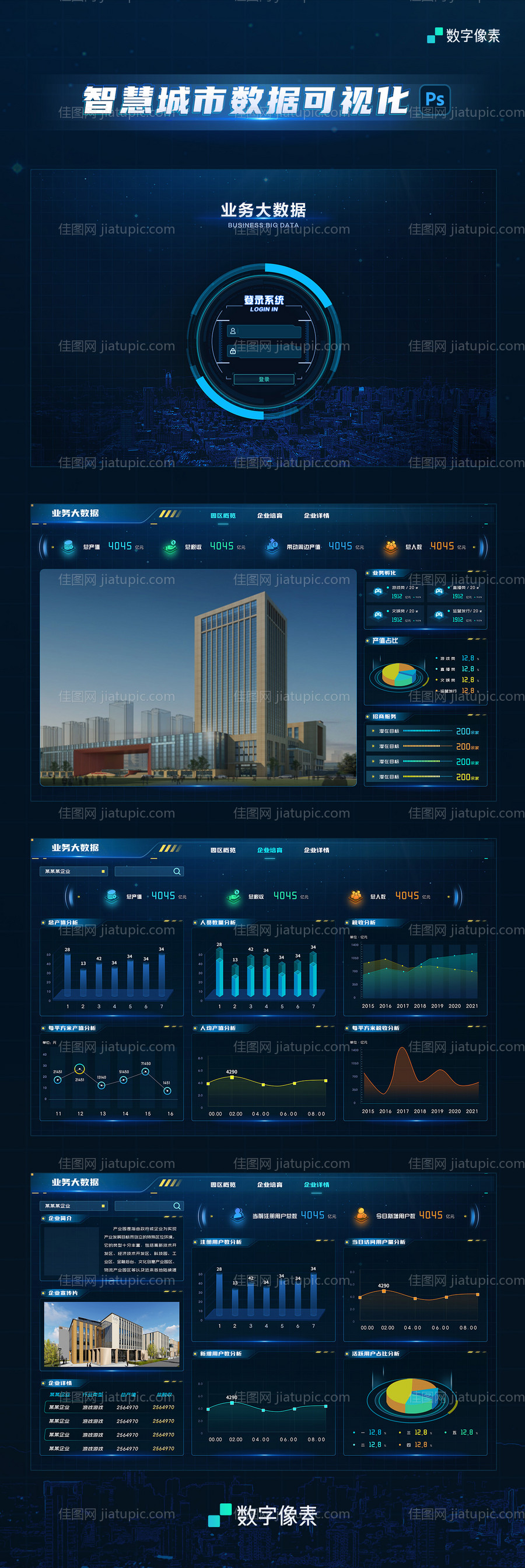 智慧城市可视化大屏-源文件