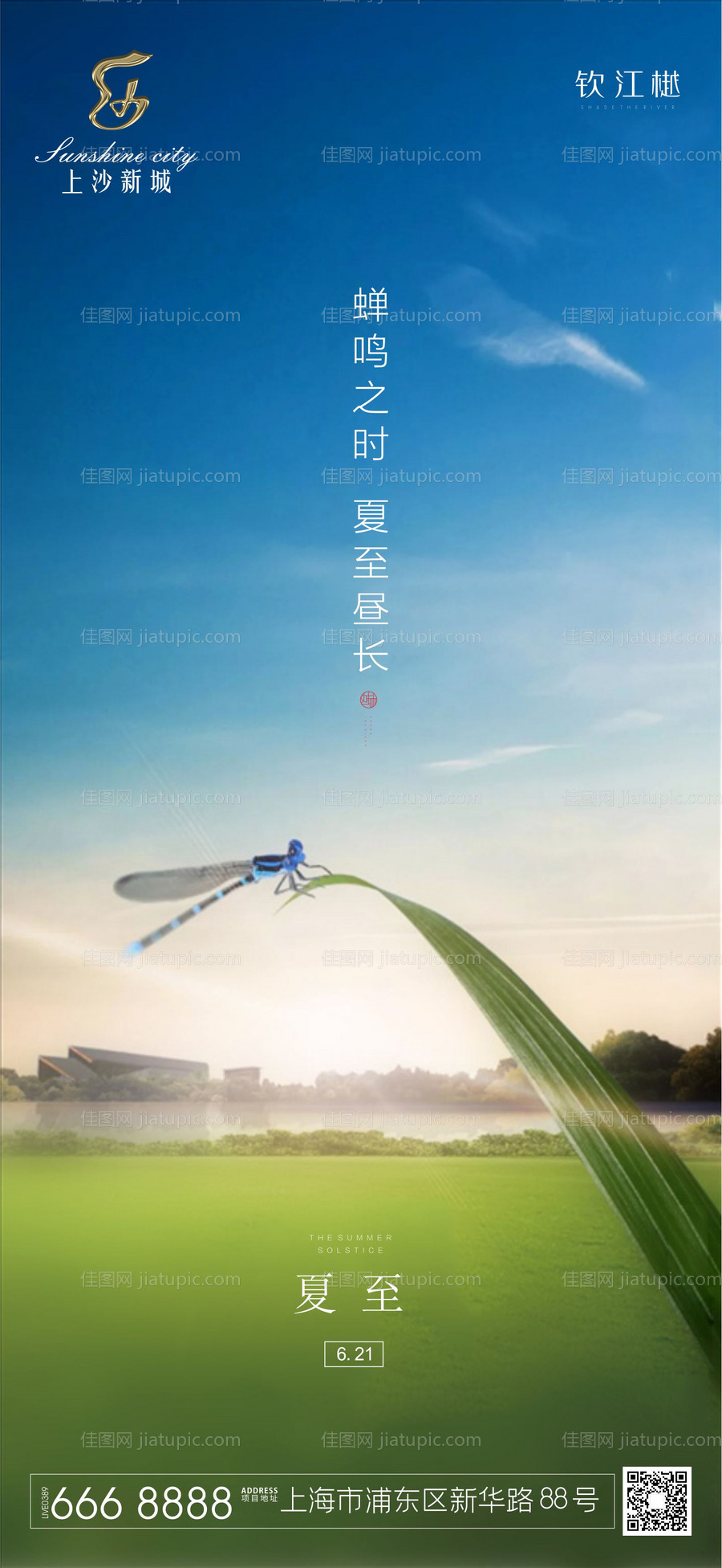 地产夏至节气海报-源文件