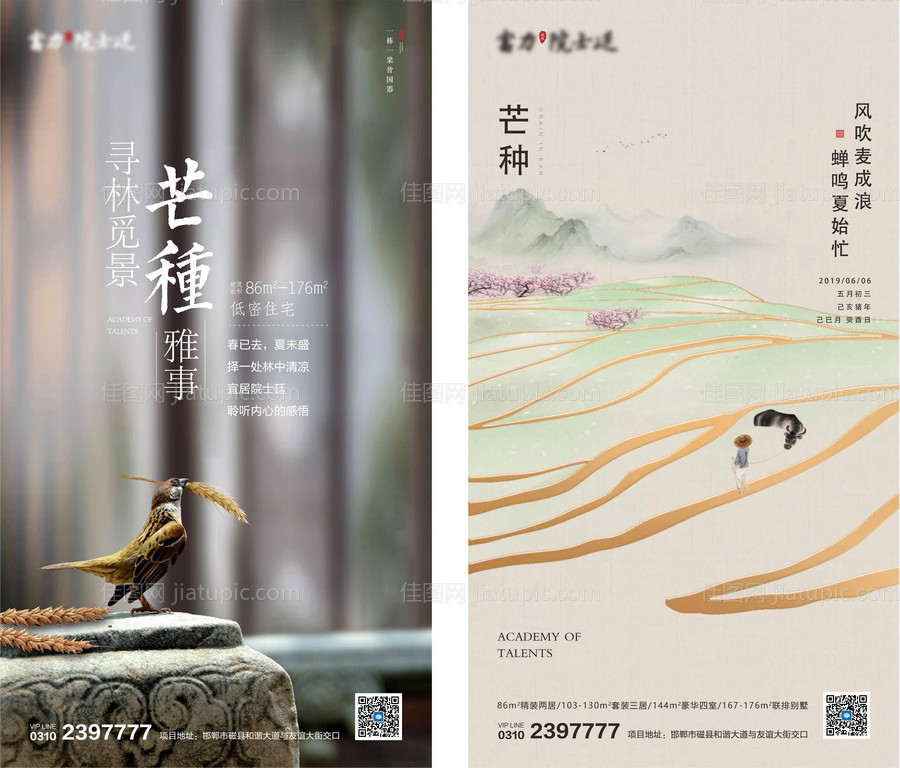 地产芒种节气海报-源文件