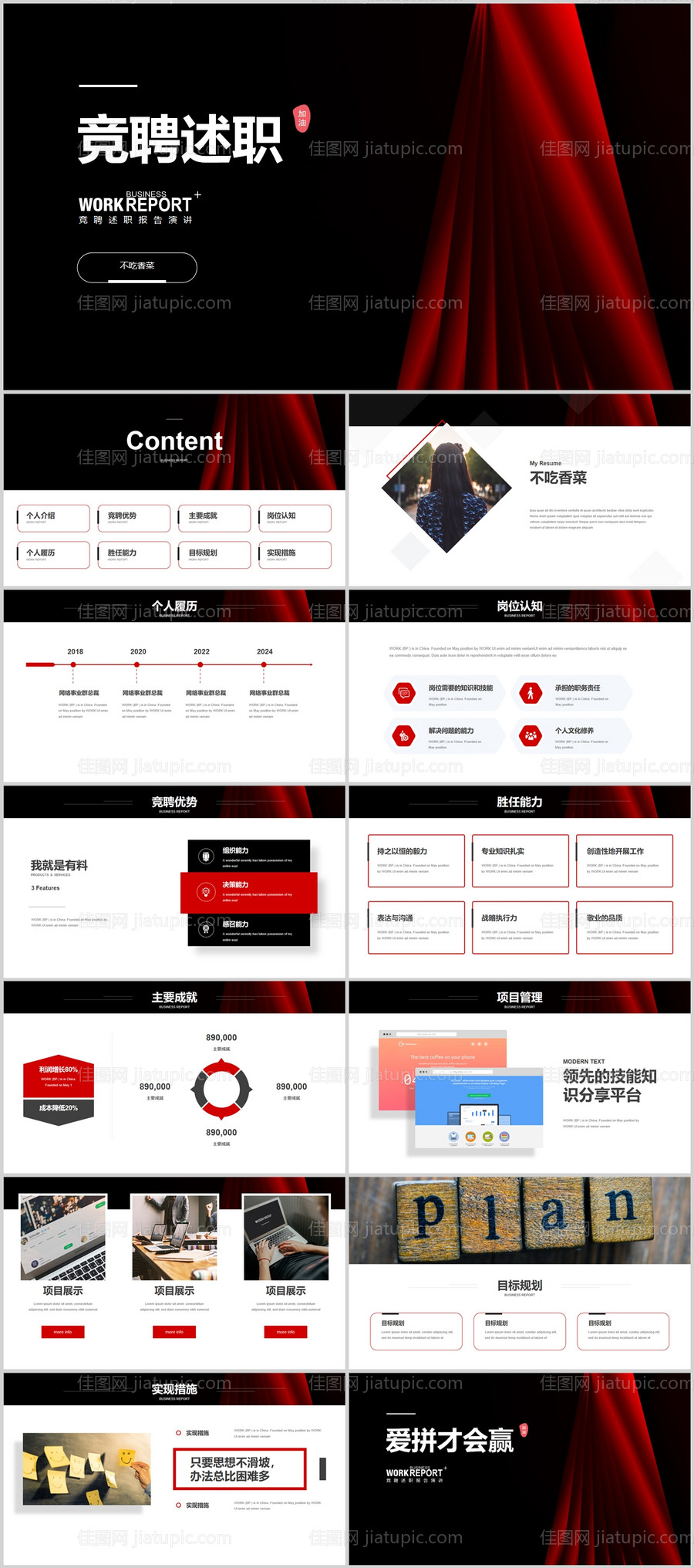 竞聘述职报告PPT-源文件