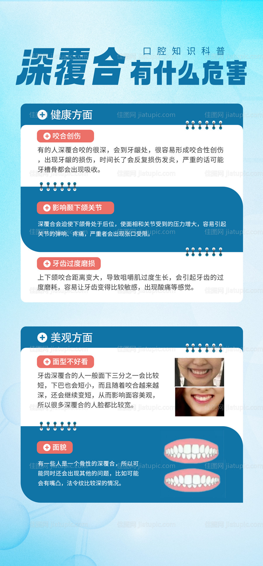 正畸口腔深覆合科普宣传海报-源文件