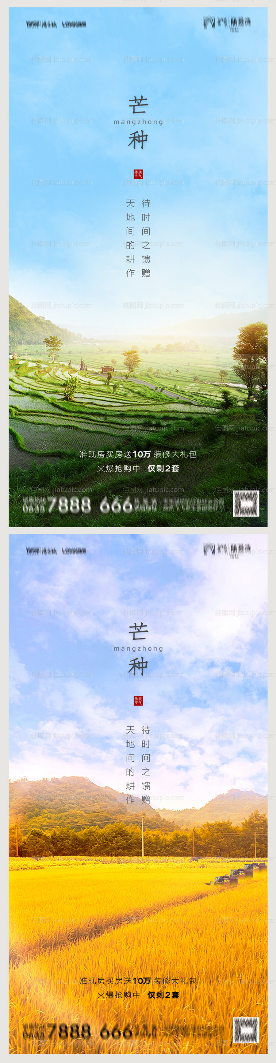 地产芒种海报-源文件