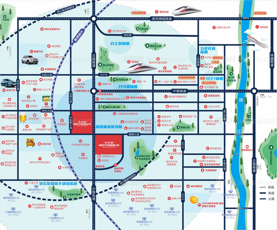 地产项目区位图-源文件