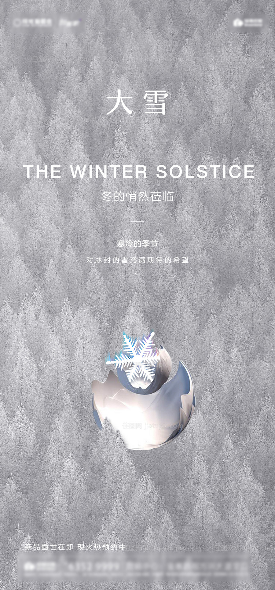 大雪节气移动端海报-源文件