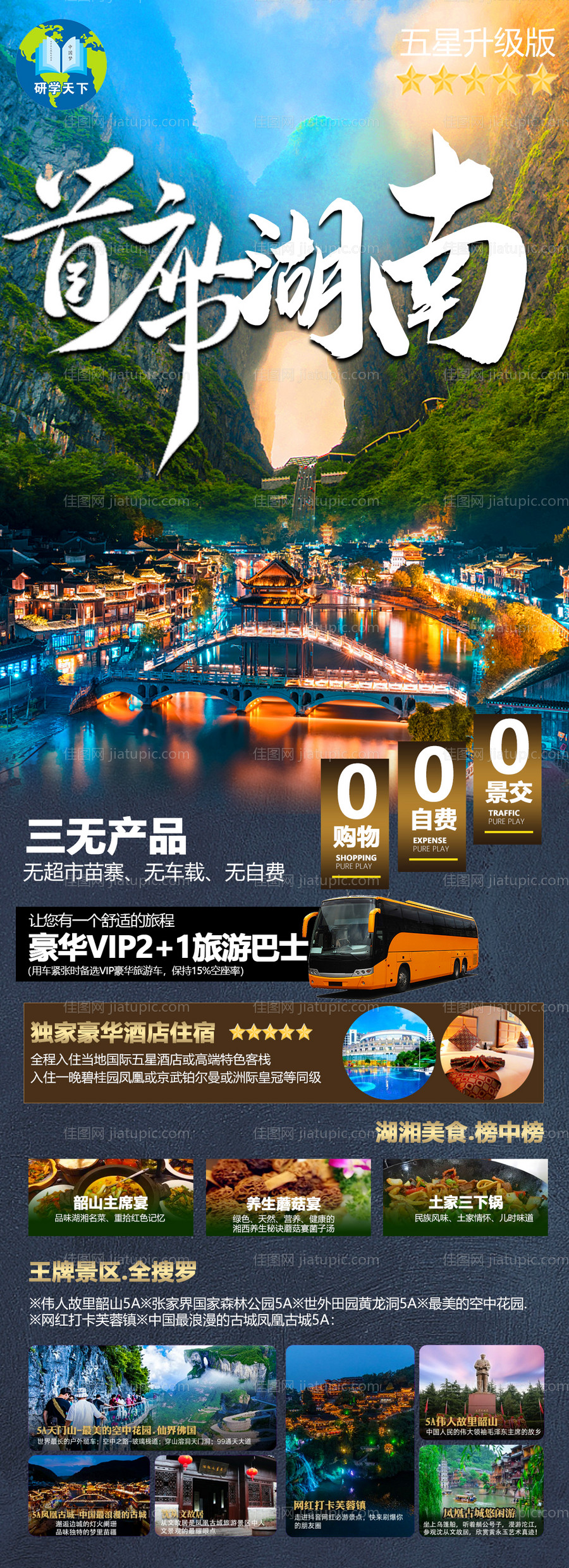 湖南张家界凤凰城旅游海报-源文件