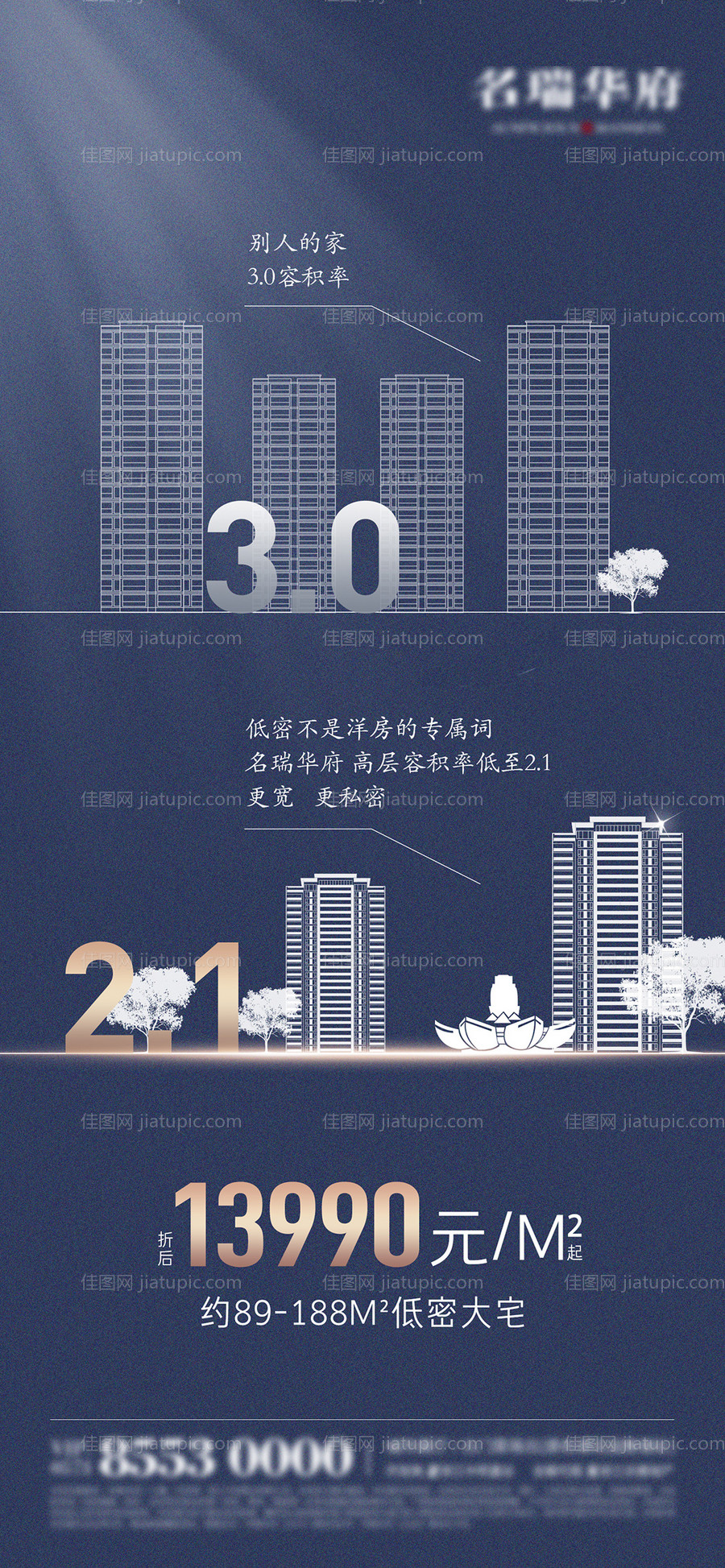 高端房地产低密价值点创意系列海报-源文件