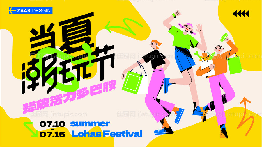 夏日商业背景板-源文件