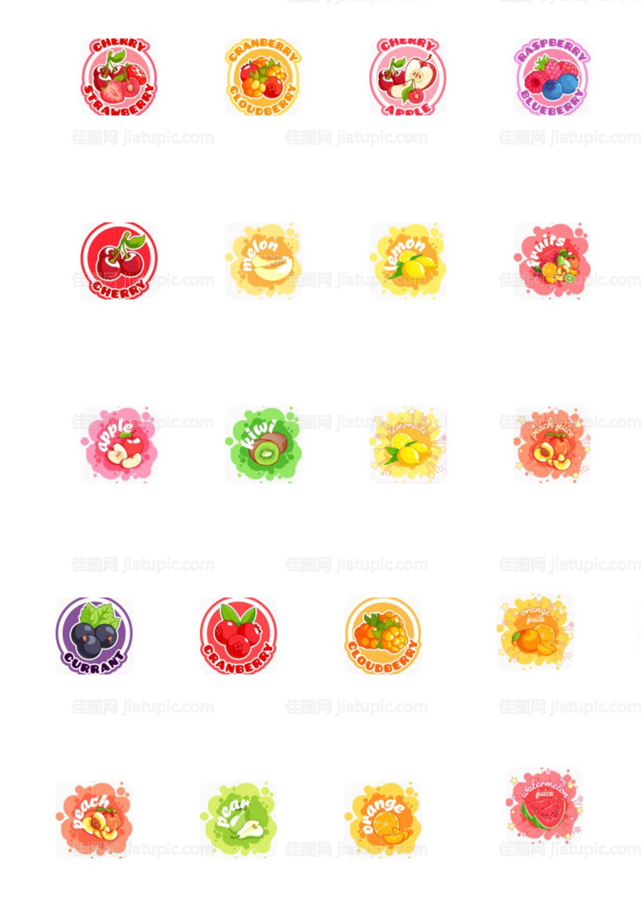 水果贴纸-源文件