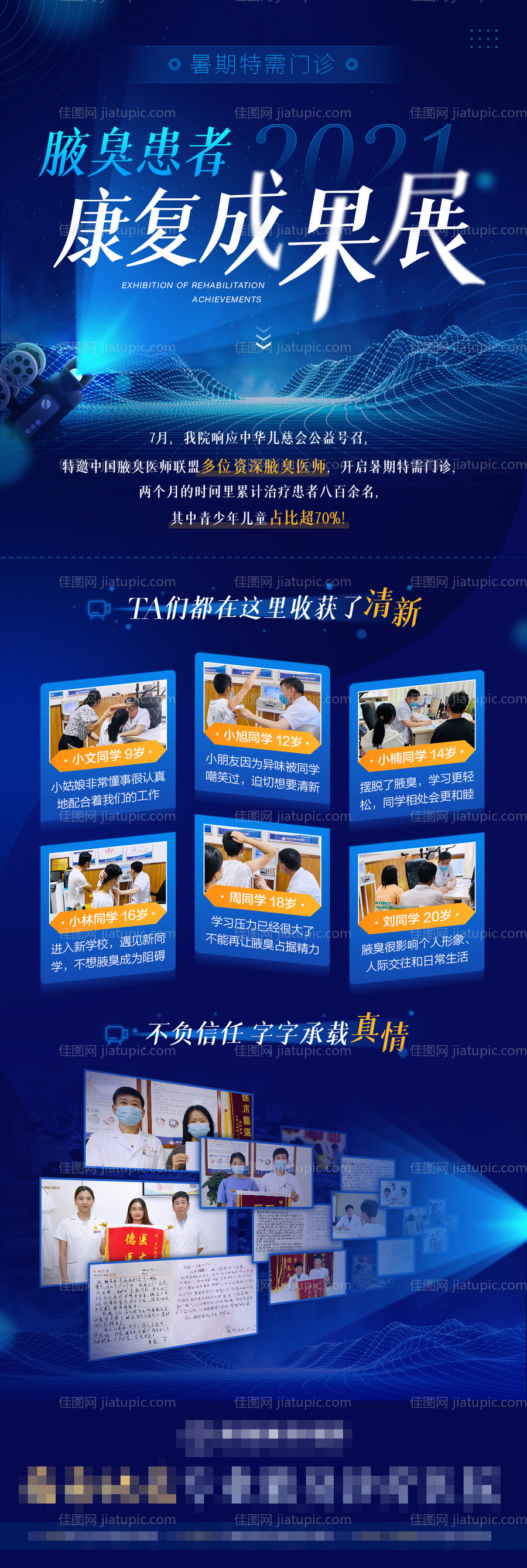 蓝色医疗类康复成果展-源文件