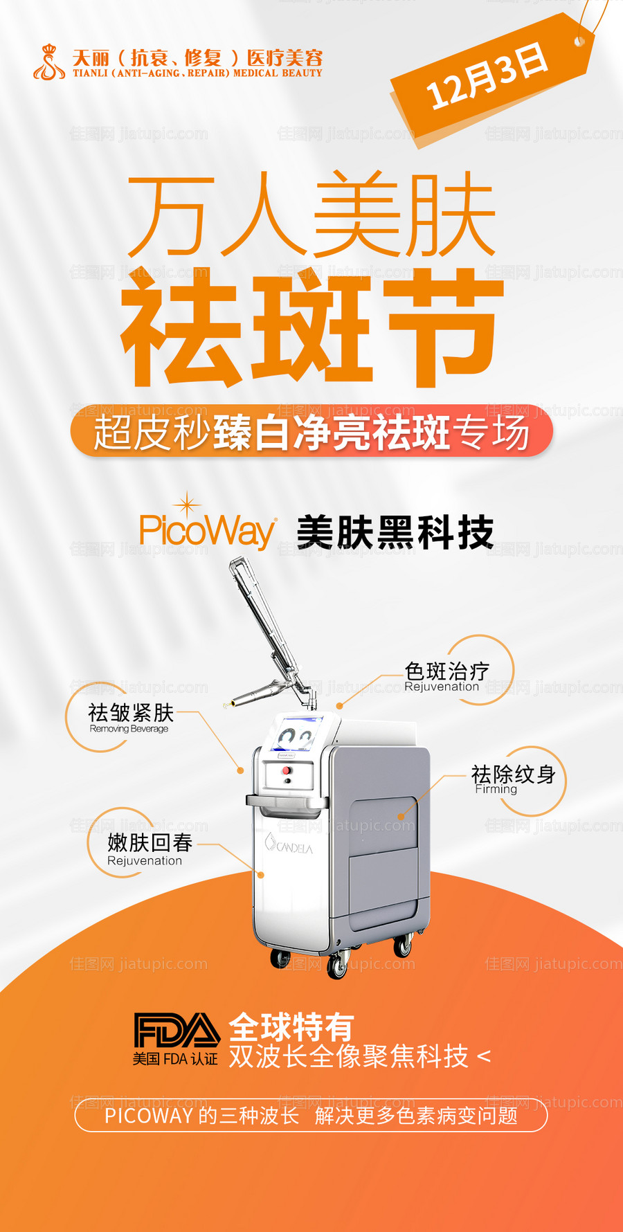 超皮秒祛斑医美整形海报-源文件