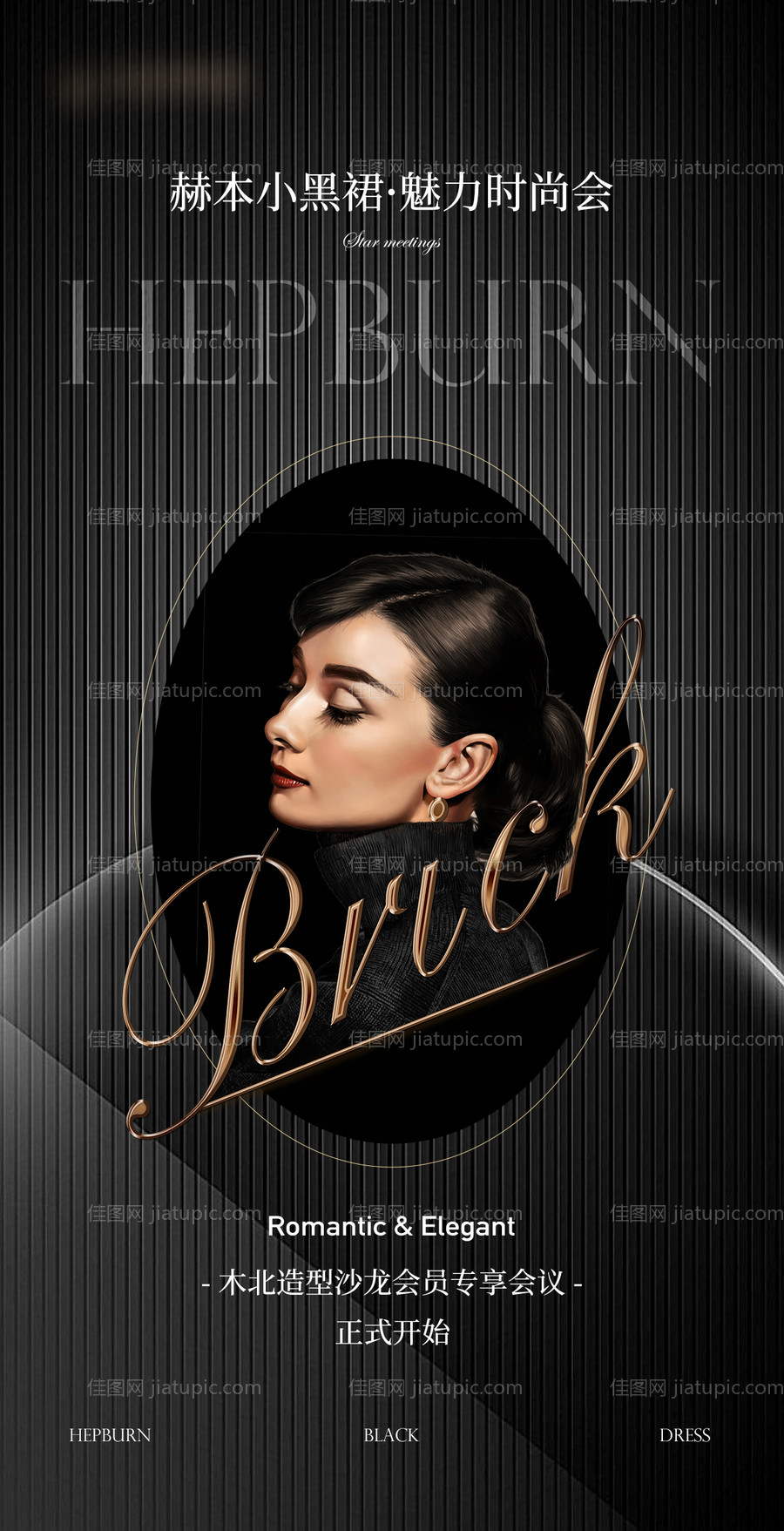 医美赫本时尚会议海报-源文件