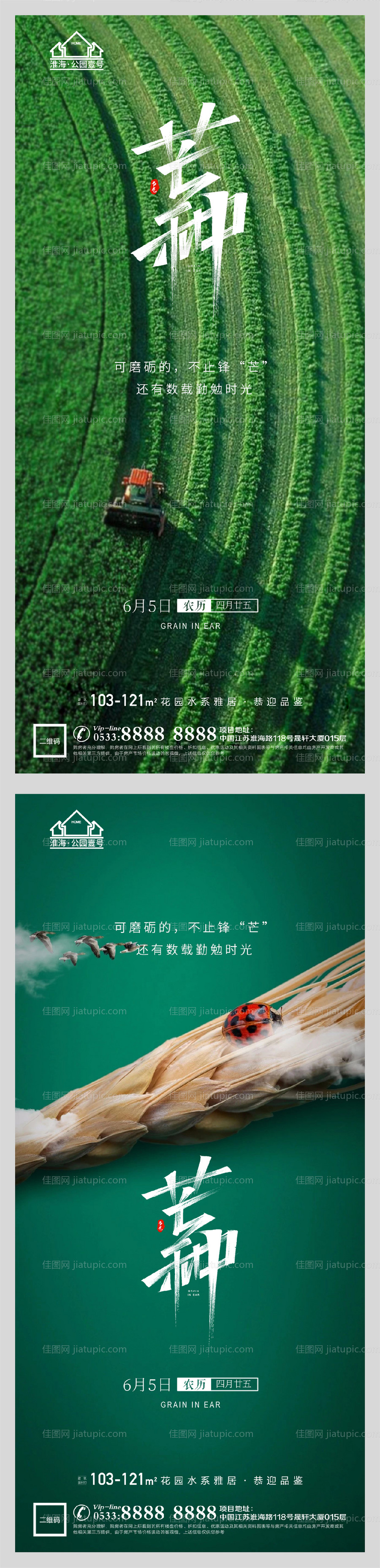 地产节气芒种海报-源文件