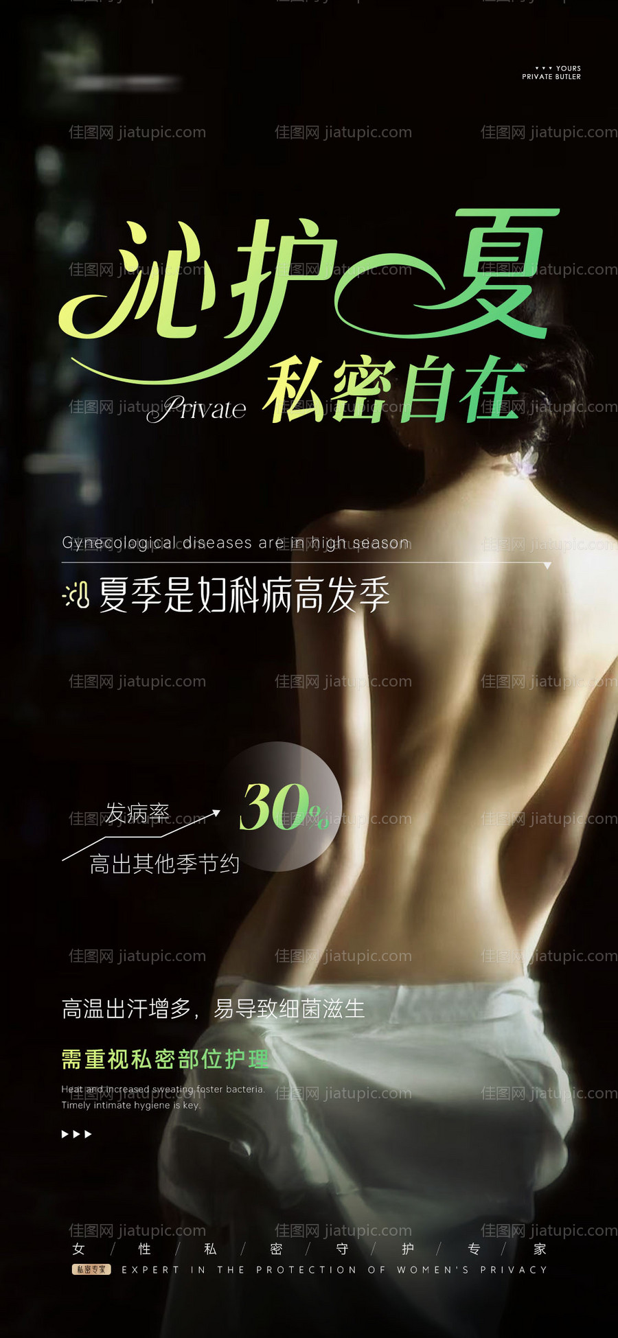 夏日私密养护海报-源文件