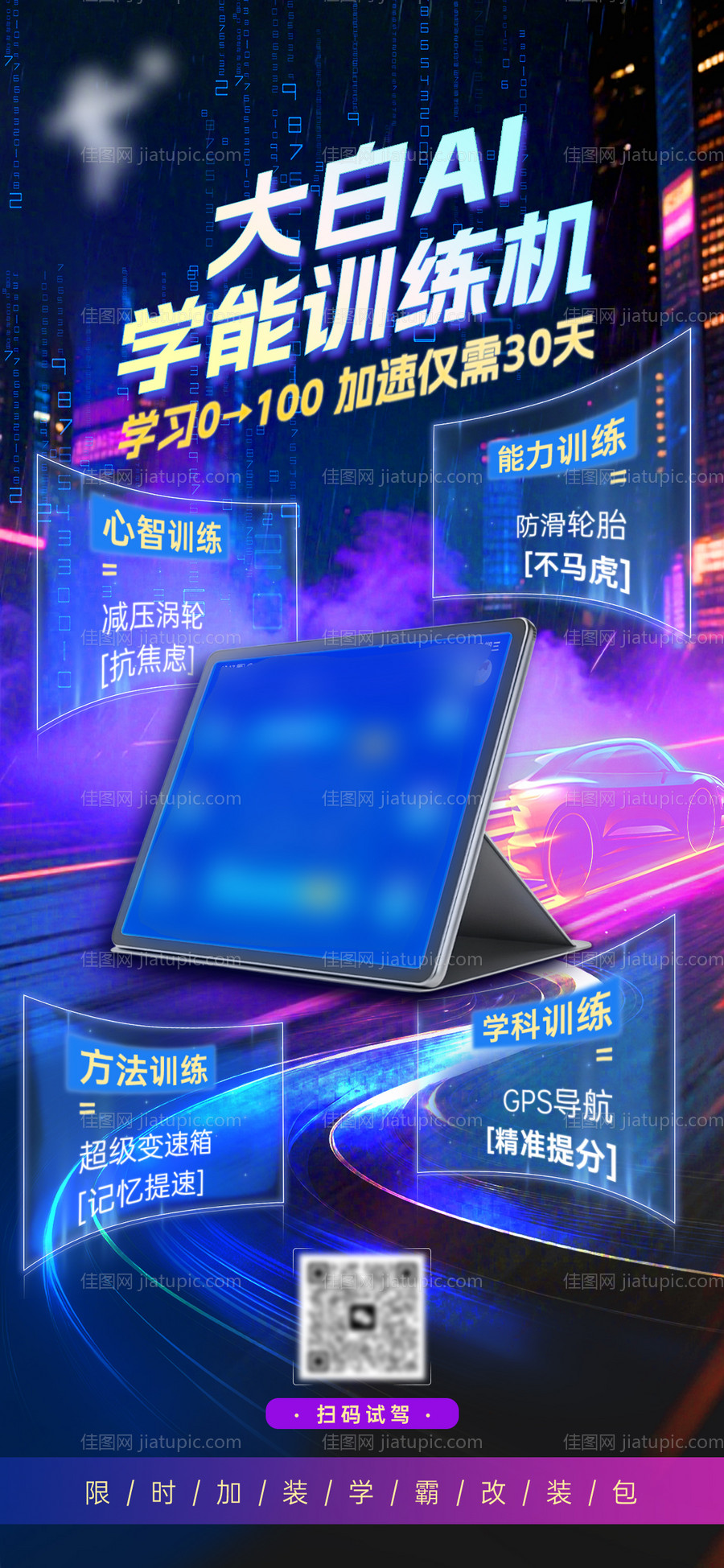 科技智能AI移动端海报-源文件