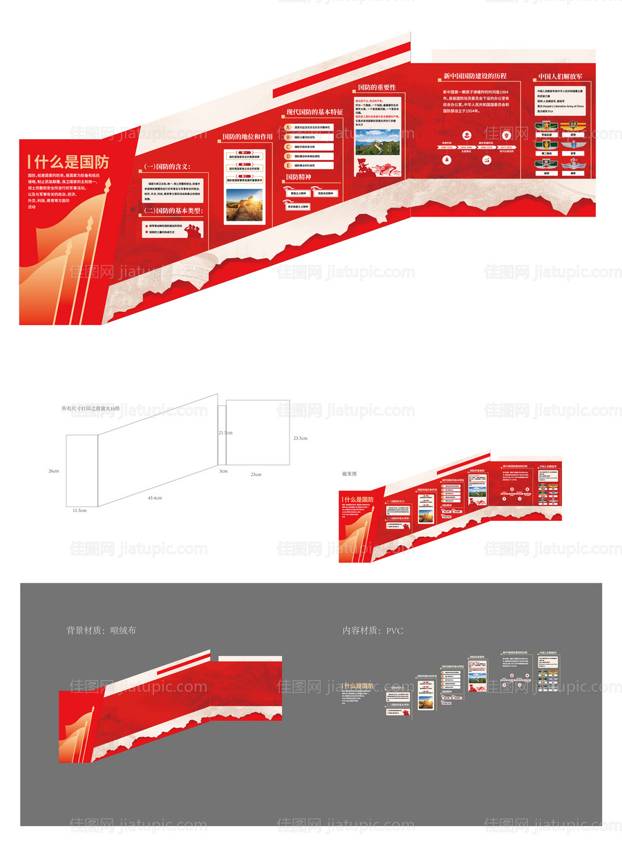 国防楼梯文化墙-源文件
