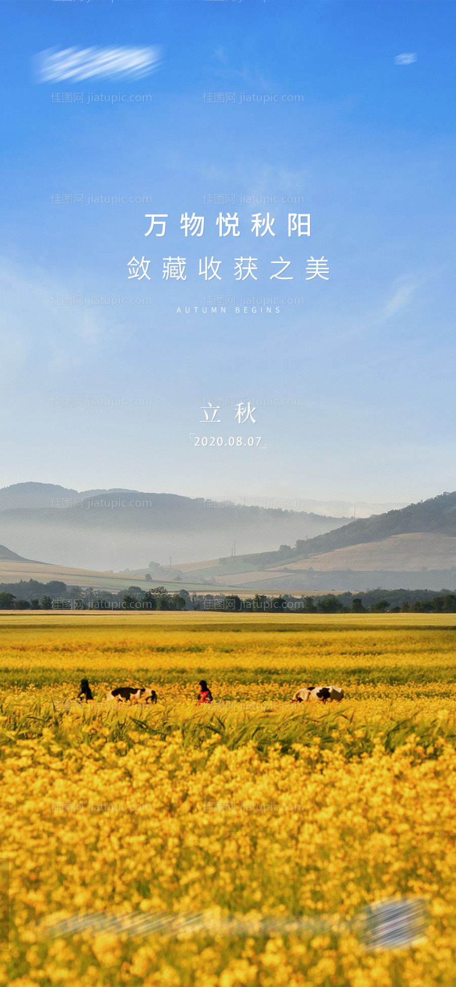 地产立秋节气海报-源文件