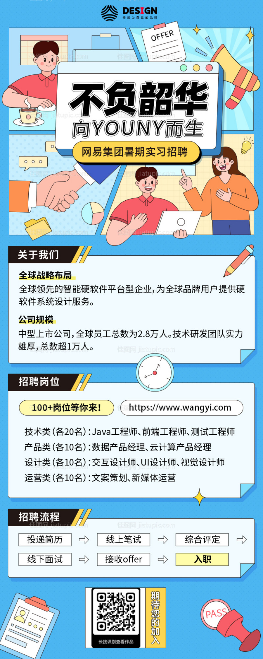 毕业季校园招聘会长图海报-源文件