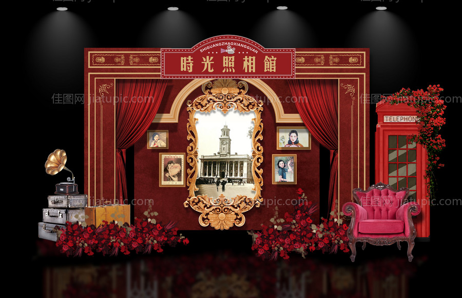 民国风老上海照相馆美陈-源文件