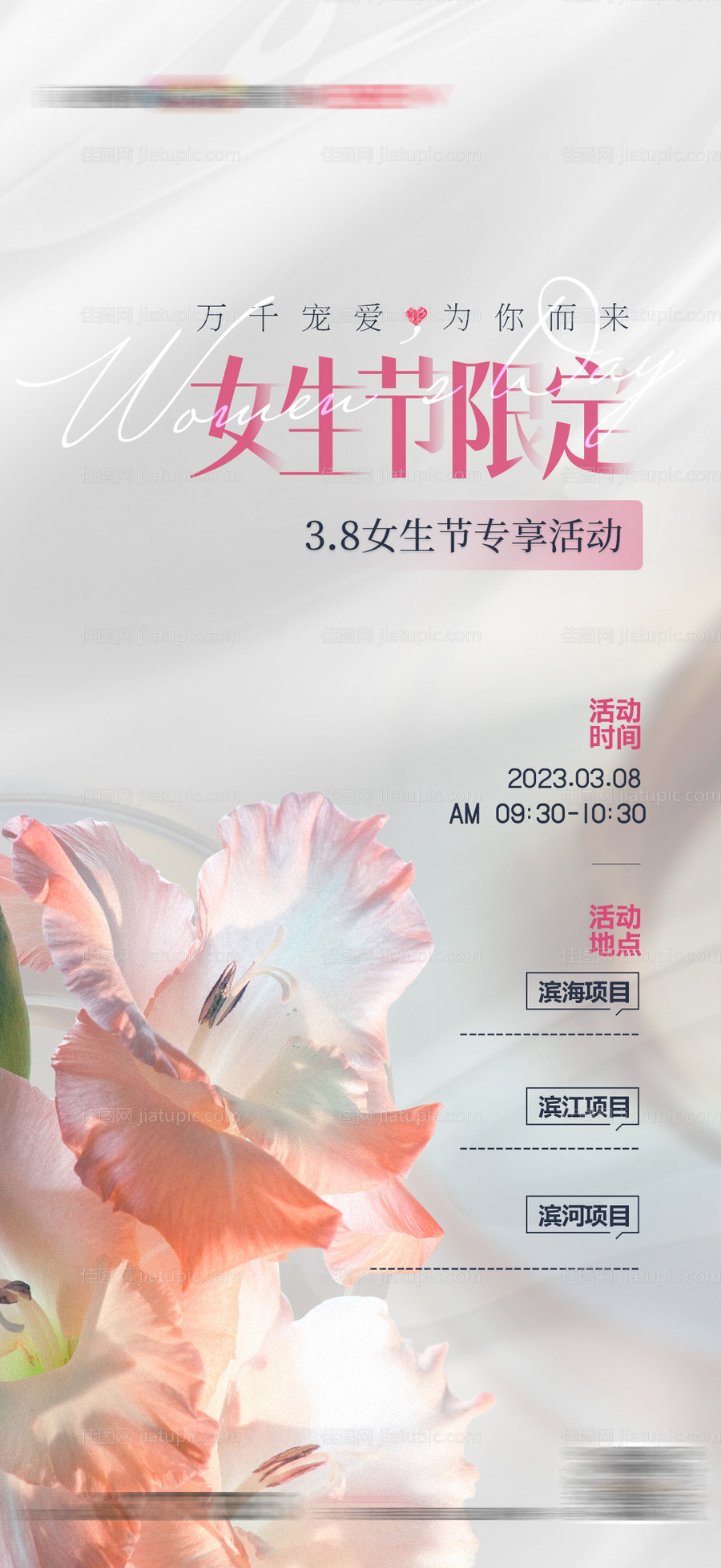 地产妇女节女神节质感海报-源文件