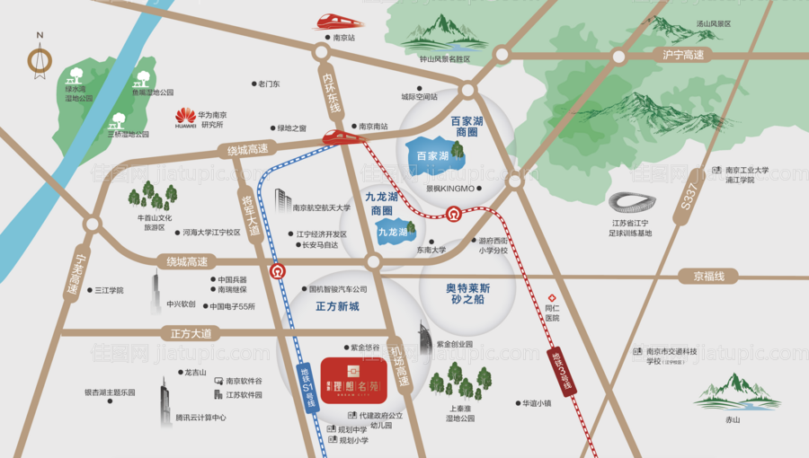 地产白色简约区位图-源文件