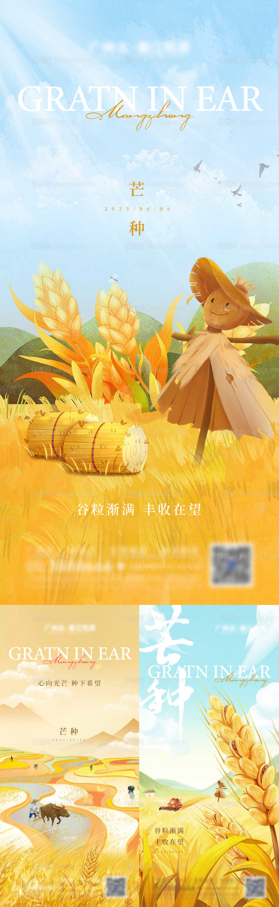 芒种节气系列海报-源文件