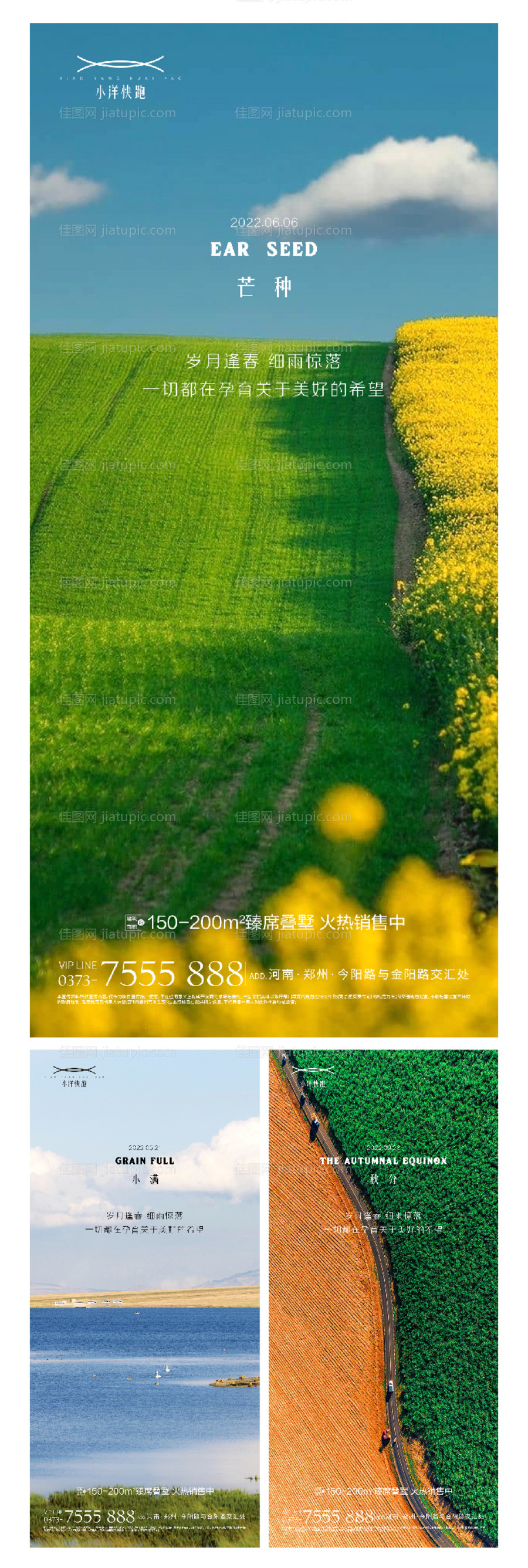 小满芒种秋分系列海报-源文件