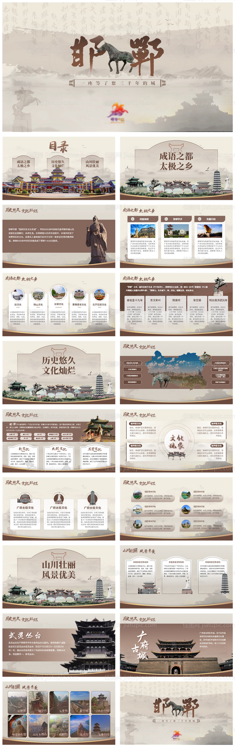 旅游城市推荐文化PPT-源文件