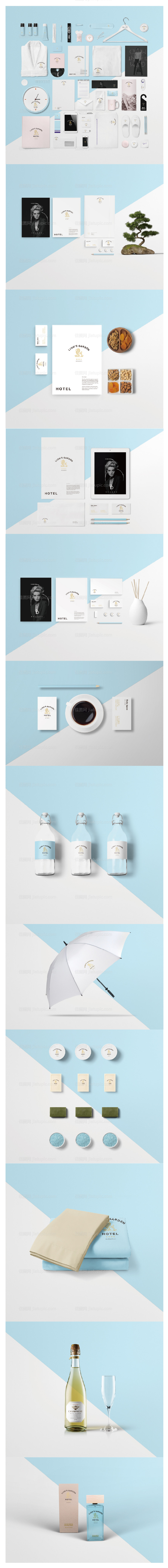 简约酒店用品样机-源文件