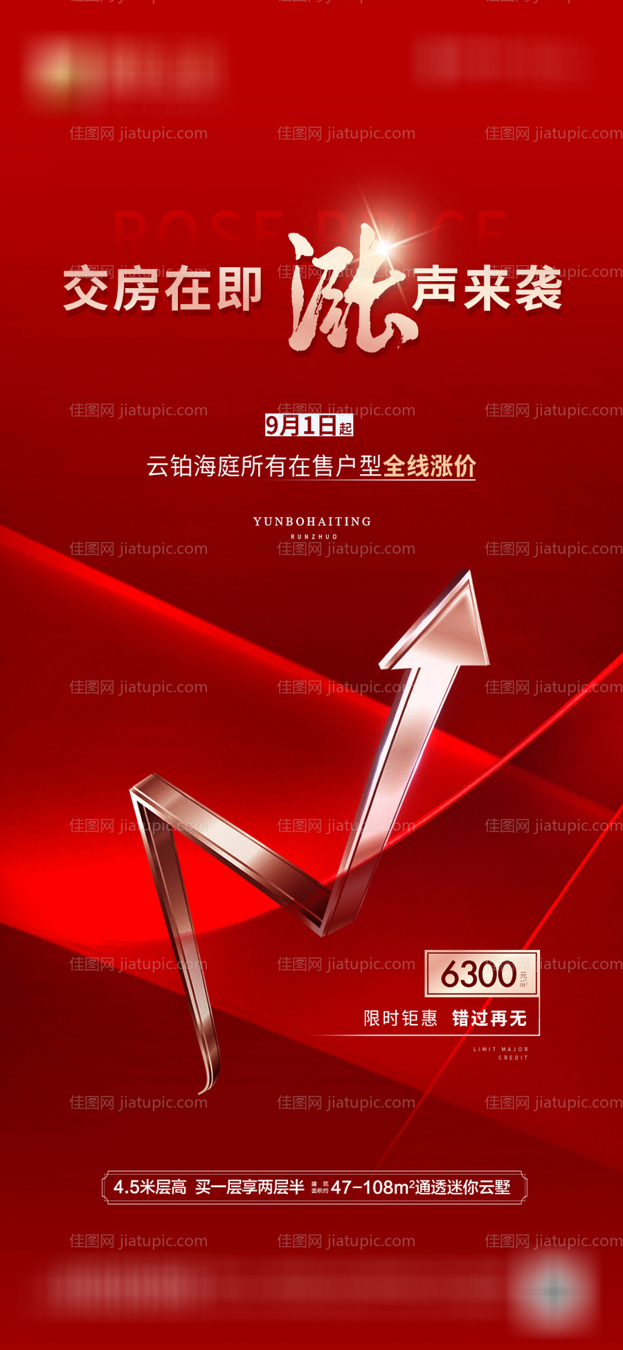 地产交房在即涨声来袭海报-源文件