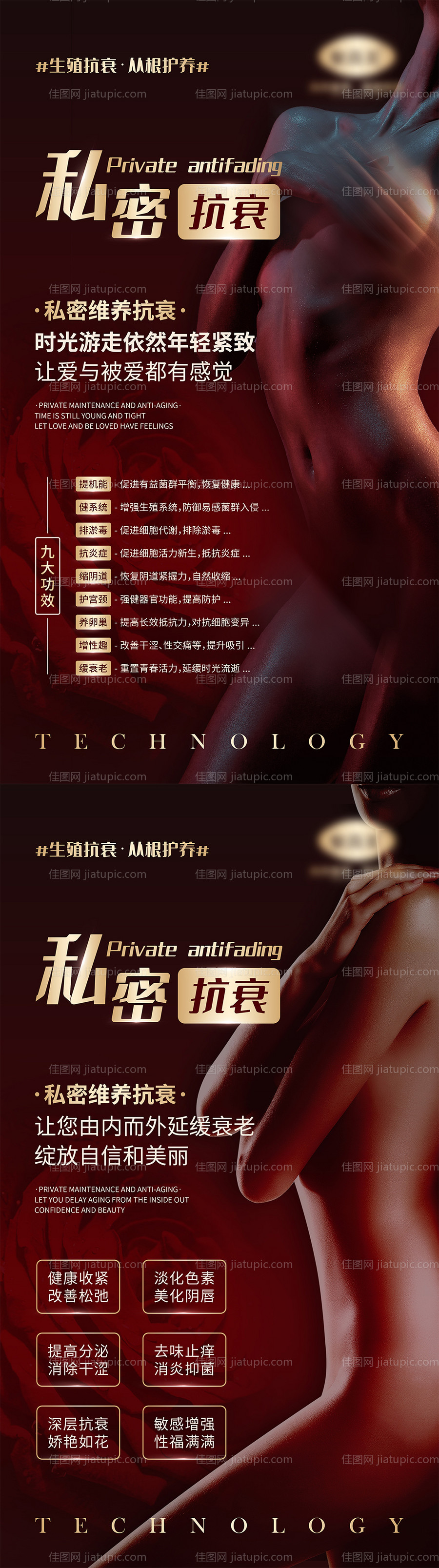 女性私密抗衰宣传洗海报-源文件